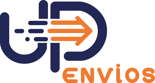 Logotipo colorido da UP Envios - Soluções em encomendas